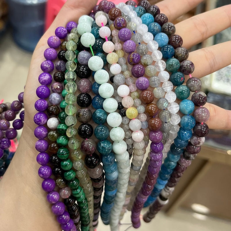 Higher Grade Crystal Stone Genuine Natural Gemstone Round Beads For Bracelet Necklace wholesale gemstone beads for jewelry making