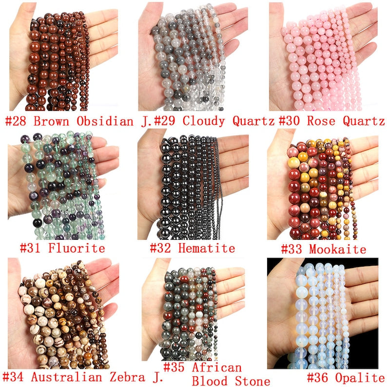 Wholesale  Gemstone Beads 4mm 6mm 8mm 10mm 12mm  Loose Bead -Free Shipping（II）