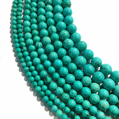 Natural Green Turquoise Round Beads Healing Gemstone Loose Beads  for DIY Jewelry MakingAAA Quality 4mm 6mm 8mm 10mm 12mm