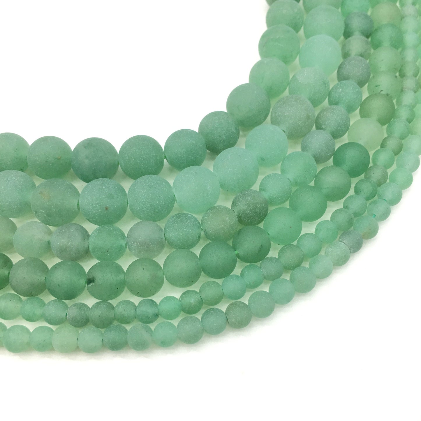 Natural Matte Adventurine Jasper Round Beads