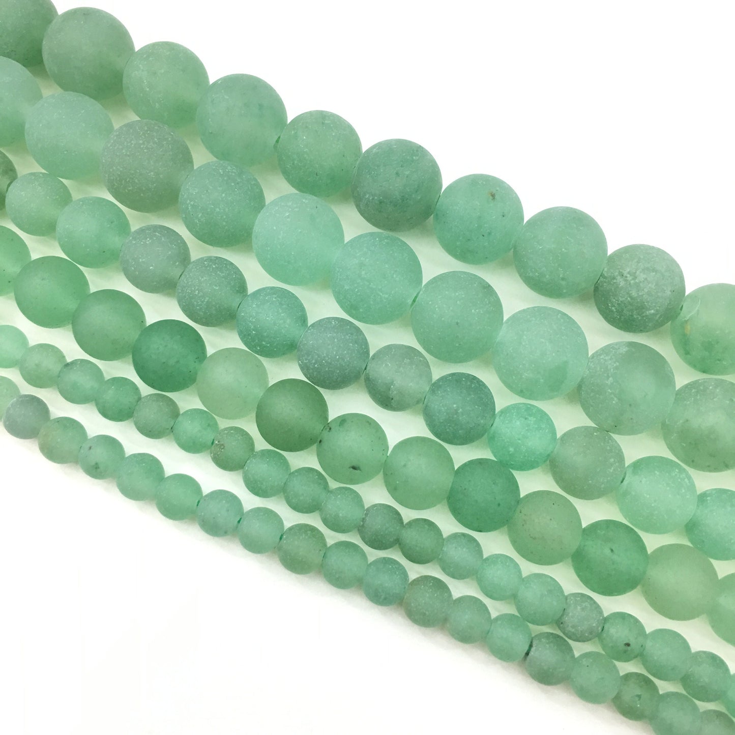 Natural Matte Adventurine Jasper Round Beads