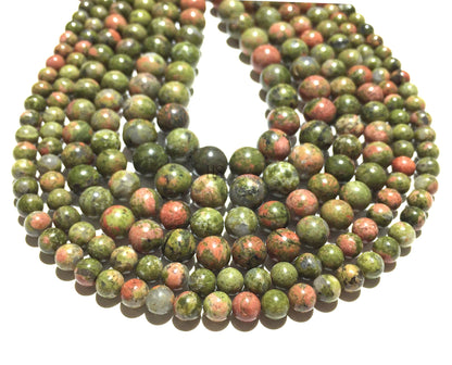 Natural Unakite Jasper Beads