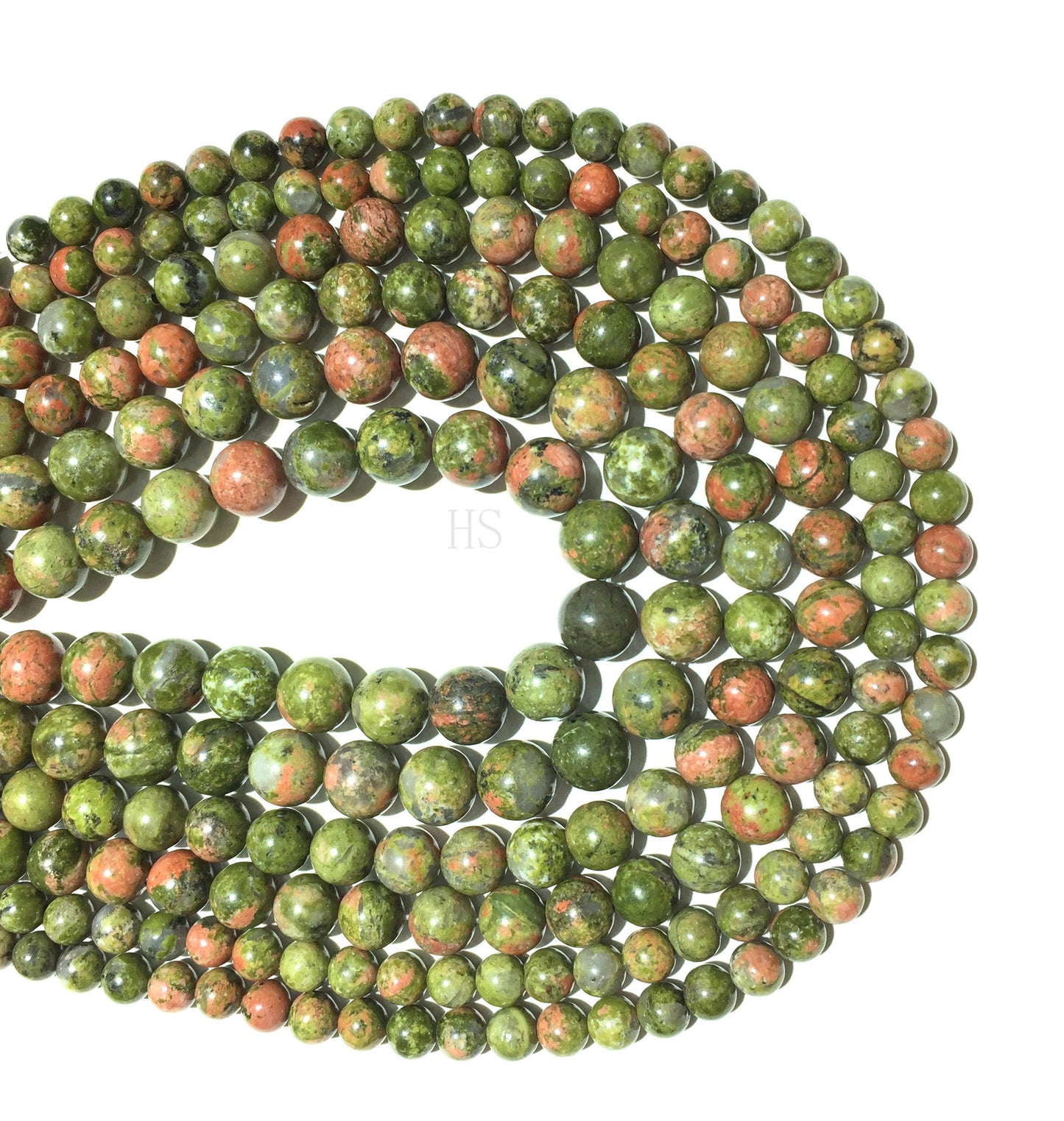 Natural Unakite Jasper Beads