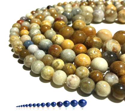 Natural Crazy Lace Agate Round Beads