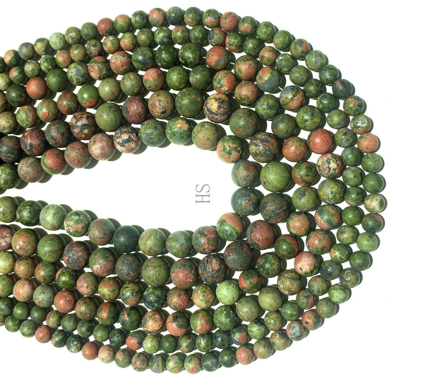 Natural Unikate Matte Round beads