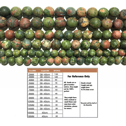Natural Unikate Matte Round beads