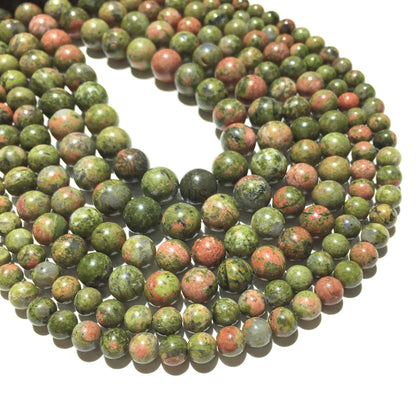 Natural Unakite Jasper Beads