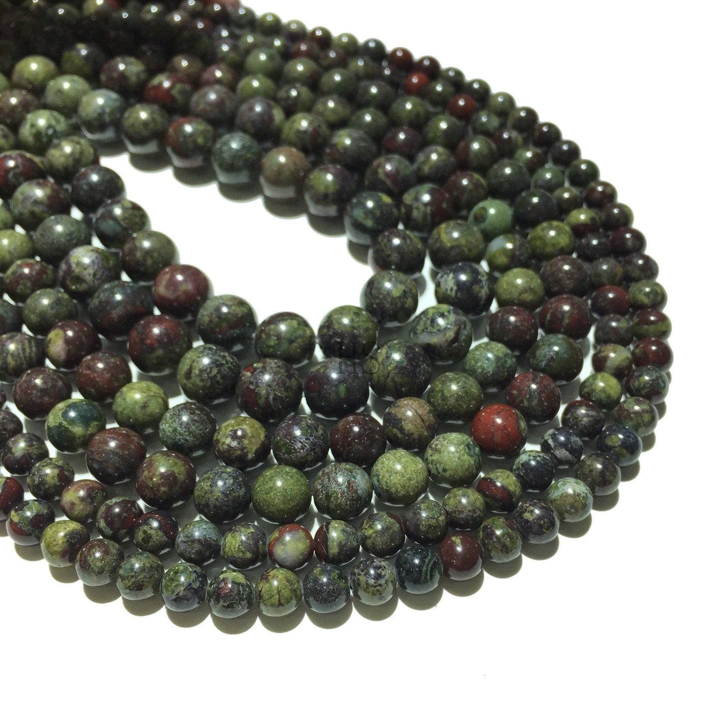 Natural Dragon Blood Stone Jasper Round Beads