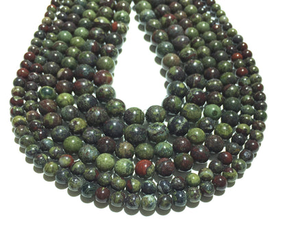 Natural Dragon Blood Stone Jasper Round Beads