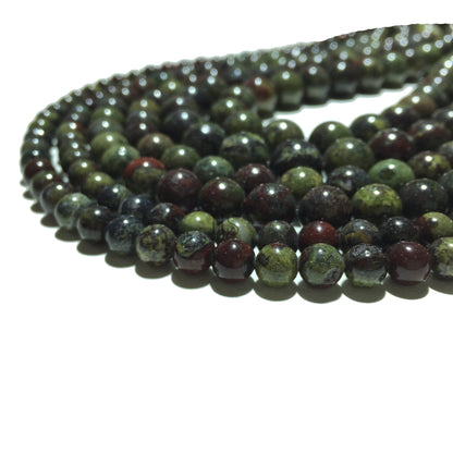 Natural Dragon Blood Stone Jasper Round Beads