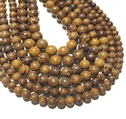 Natural Elephant Skin Jasper Round Beads