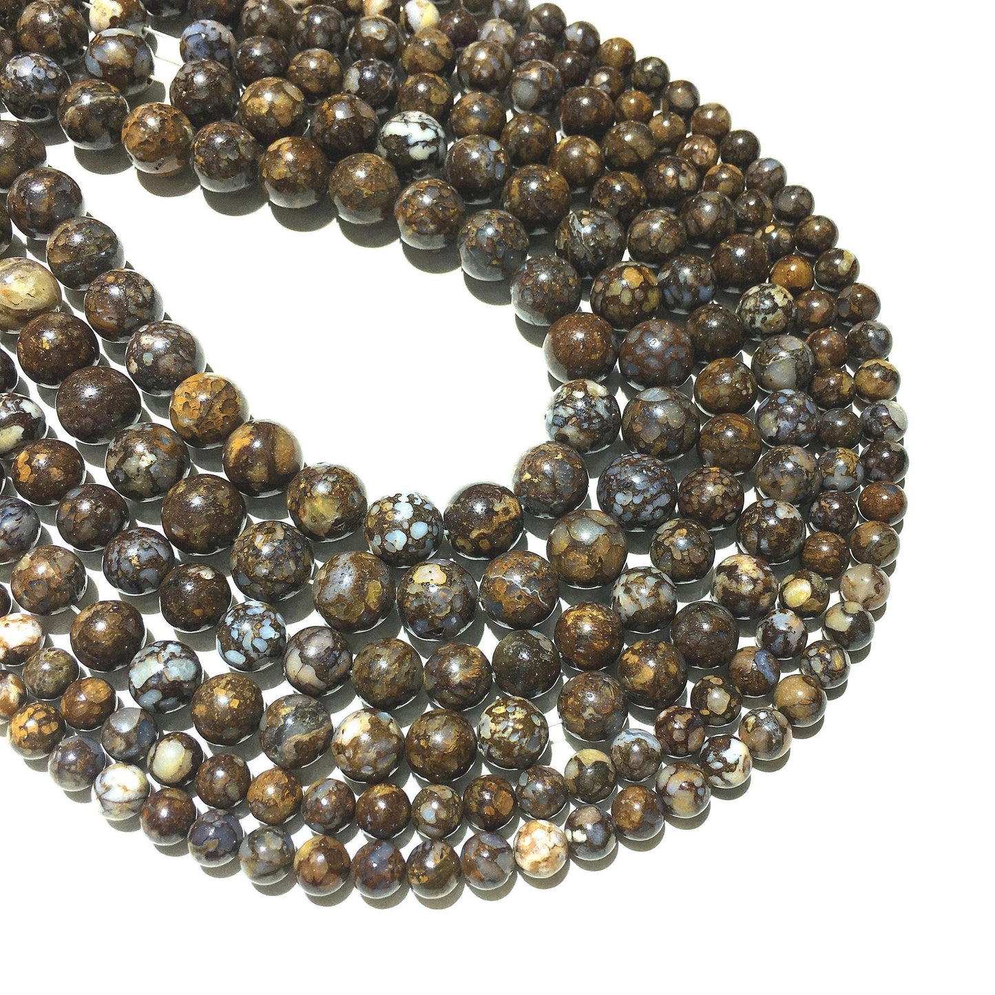 Australian Boulder Fire Opal Beads
