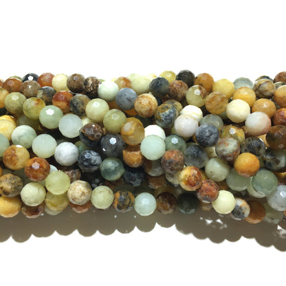 Natural Fire New Jade Micro Faceted Round beads Energy Gemstone Loose Beads for DIY Jewelry Making DesignAAA Quality 6mm 8mm 10mm