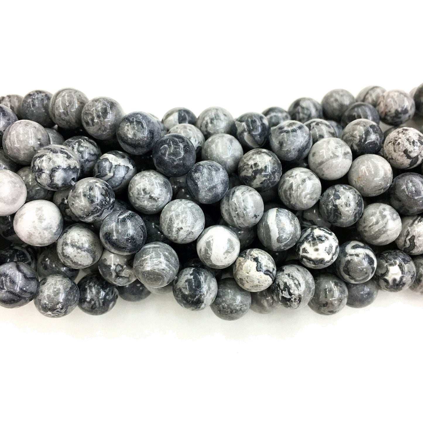 Natural Mapstone Round Shape Beads