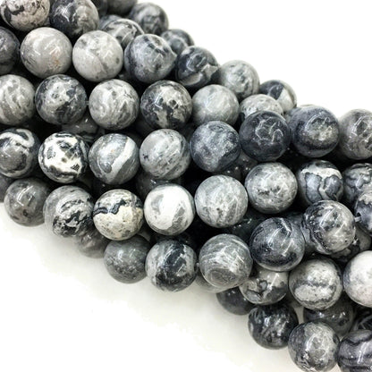 Natural Mapstone Round Shape Beads
