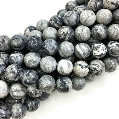 Natural Mapstone Round Shape Beads