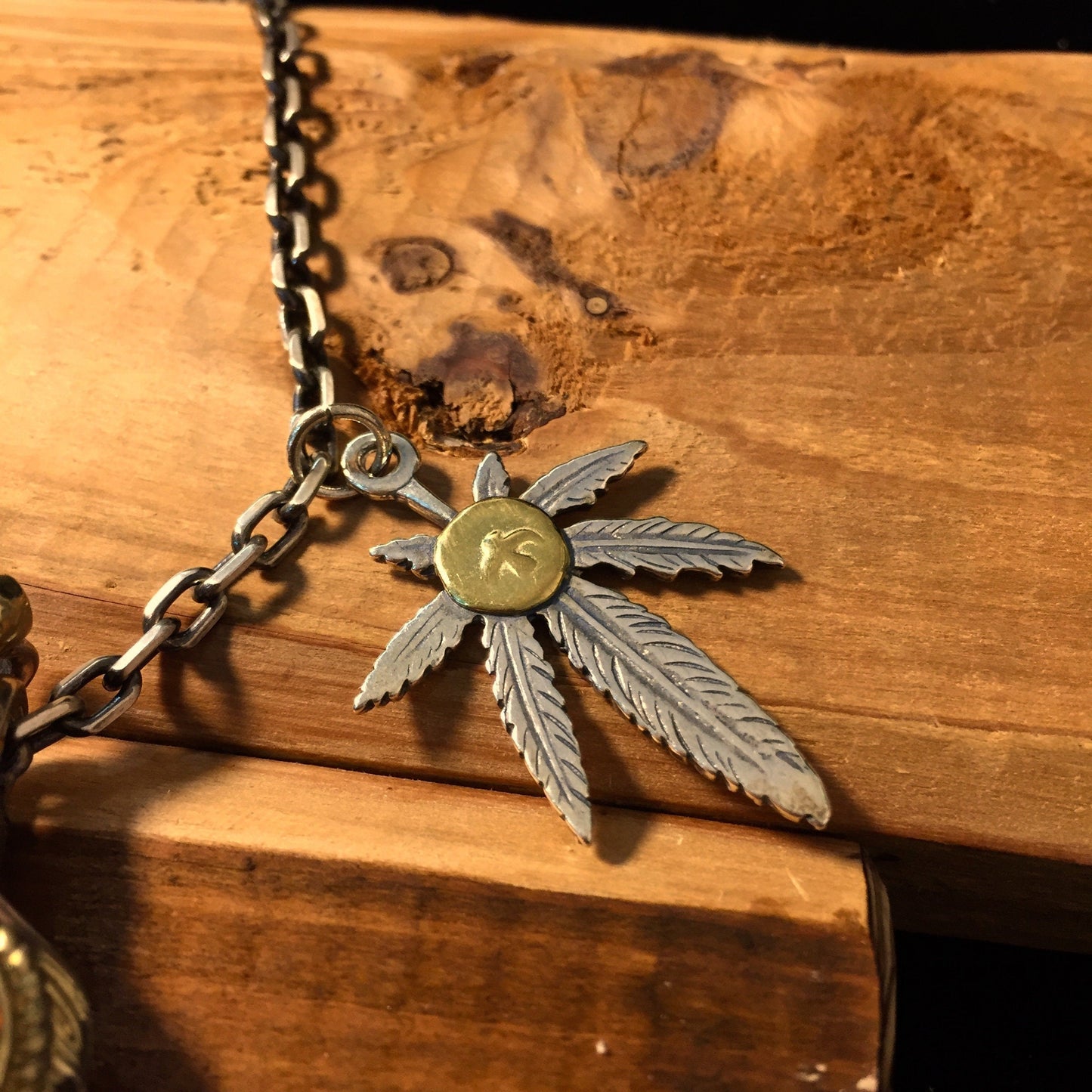Japan Takahashi Goro Silver Feather Leather Necklace Big Feathers 66x14mm Small Feather 8x50mm Retro Sterling 925 Silver Hip Hop style 65cm