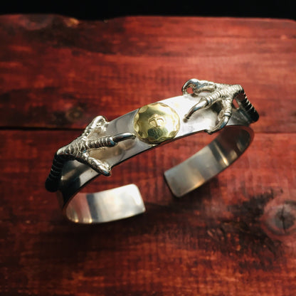 Japan Takahashi Goro Bird Claw Silver Bangle Bracelet Diameter 48x65mm Width 12mm Hip Hop Style Sterling 925 Silver Bird Claw Fashion Bangle