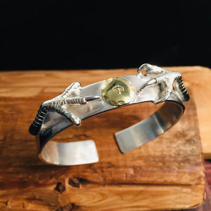 Japan Takahashi Goro Bird Claw Silver Bangle Bracelet Diameter 48x65mm Width 12mm Hip Hop Style Sterling 925 Silver Bird Claw Fashion Bangle