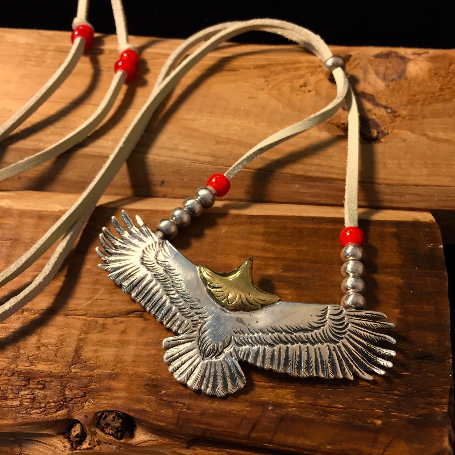 Japan Takahashi Goro Silver Eagle Leather Necklace Eagle 30x70mm Retro Sterling 925 Silver Hip Hop style Necklace Fashion Pendent 44mm