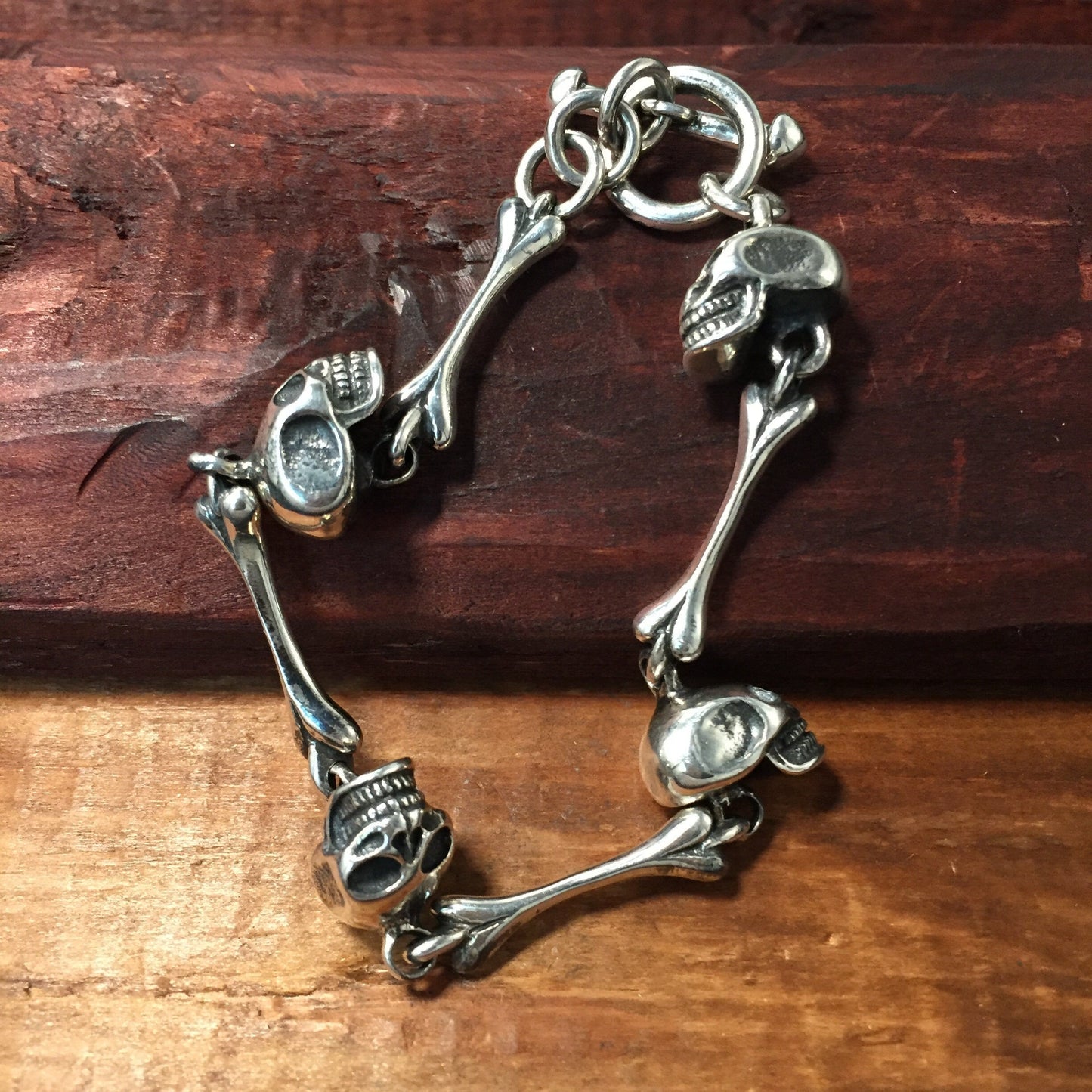 Retro Silver Skull Bracelet Hip-hop style Bracelet Man Women Boy Girl Bracelet 925 Sterling Silver Fashion Bracelet Jewelry Gift